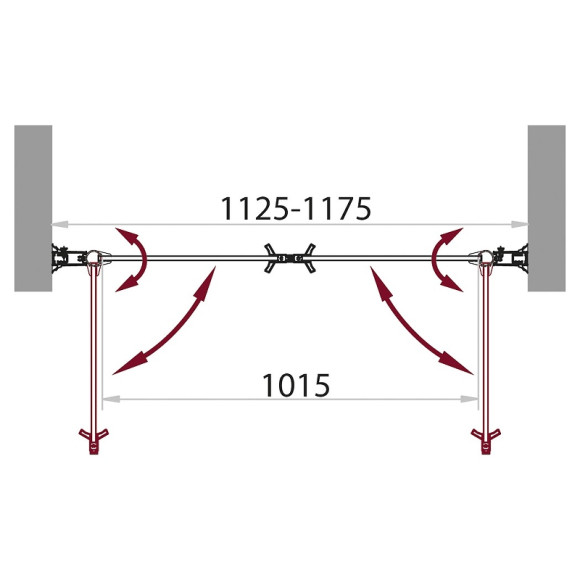 Душевая дверь BelBagno Sela 115 SELA-B-2-115-P-Cr профиль Хром стекло рифленое