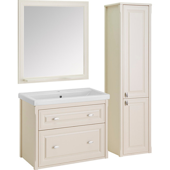 Комплект мебели для ванной ASB-Woodline Кастелло 80 Бежевый