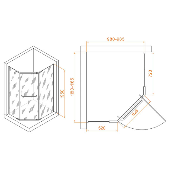 Душевой уголок RGW Passage PA-091B 120x100 35089102-14 профиль Черный стекло прозрачное Душевой уголок RGW Passage PA-091B 120x100 35089102-14 профиль Черный стекло прозрачное