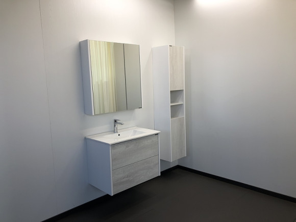 Зеркальный шкаф Comforty Женева 75 00004137096 Дуб белый