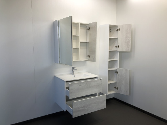 Зеркальный шкаф Comforty Женева 75 00004137096 Дуб белый