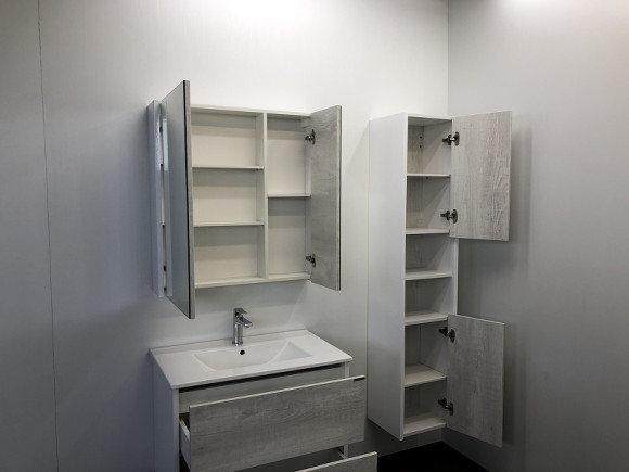 Зеркальный шкаф Comforty Женева 75 00004137096 Дуб белый