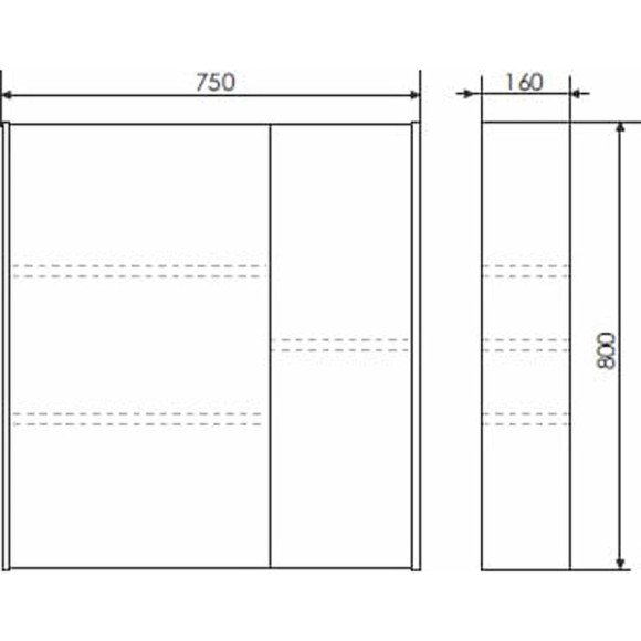 Зеркальный шкаф Comforty Женева 75 00004137096 Дуб белый