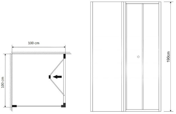 Душевой уголок Grossman Advans 100х100 GR-1010Ad профиль Хром стекло прозрачное Душевой уголок Grossman Advans 100х100 GR-1010Ad профиль Хром стекло прозрачное