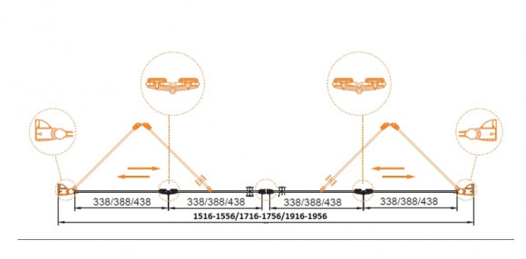Душевая дверь в нишу Cezares ELENA-W-BS-22-180-C-Cr профиль Хром стекло прозрачное