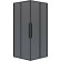Душевой уголок Niagara Nova 80х80 NG-2822-34BLACK профиль Черный матовый стекло тонированное Душевой уголок Niagara Nova 80х80 NG-2822-34BLACK профиль Черный матовый стекло тонированное