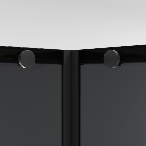 Душевой уголок Niagara Nova 80х80 NG-2822-34BLACK профиль Черный матовый стекло тонированное Душевой уголок Niagara Nova 80х80 NG-2822-34BLACK профиль Черный матовый стекло тонированное