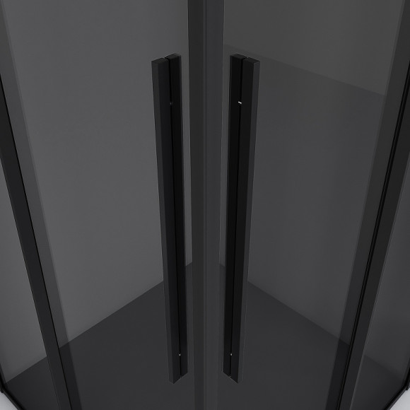 Душевой уголок Niagara Nova 80х80 NG-2822-34BLACK профиль Черный матовый стекло тонированное Душевой уголок Niagara Nova 80х80 NG-2822-34BLACK профиль Черный матовый стекло тонированное