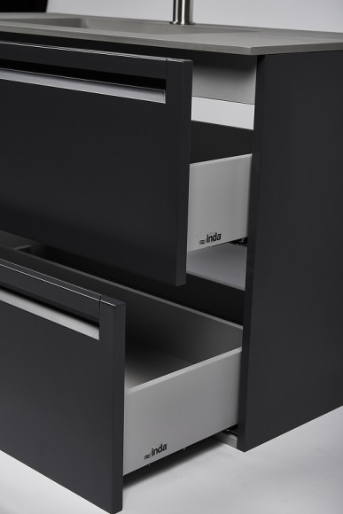 Тумба с раковиной Inda Piccadilly 80MG подвесная Matt Grafite Тумба с раковиной Inda Piccadilly 80MG подвесная Matt Grafite