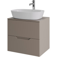 Тумба с раковиной Orange Line 60 Li-60TuLMDF+B08-500W подвесная Латте матовый