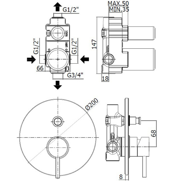 Смеситель для душа Paffoni Light LIG015HGSP Золото медовое брашированное
