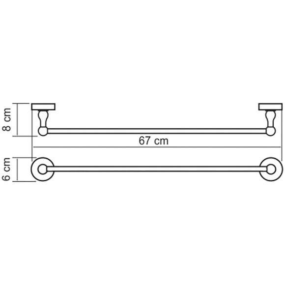 Полотенцедержатель WasserKRAFT Nau K-7730 Хром Полотенцедержатель WasserKRAFT Nau K-7730 Хром