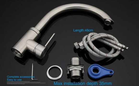 Смеситель для кухни Gappo G4099 Нержавеющая сталь Смеситель для кухни Gappo G4099 Нержавеющая сталь