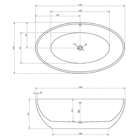 Акриловая ванна Abber AB9249 175x100 без гидромассажа Акриловая ванна Abber AB9249 175x100 без гидромассажа