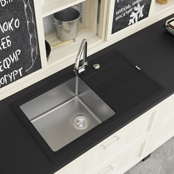 Кухонная мойка Florentina Комби-860 21.400.D0860.302 Антрацит Кухонная мойка Florentina Комби-860 21.400.D0860.302 Антрацит