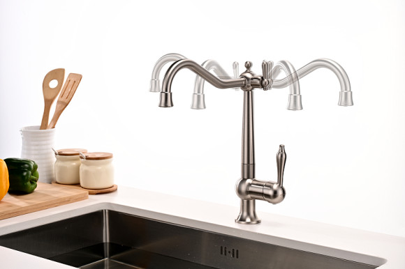Смеситель для кухни Paulmark Retro Re213226-NI Никель Смеситель для кухни Paulmark Retro Re213226-NI Никель