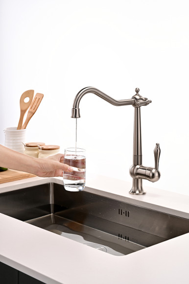 Смеситель для кухни Paulmark Retro Re213226-NI Никель Смеситель для кухни Paulmark Retro Re213226-NI Никель