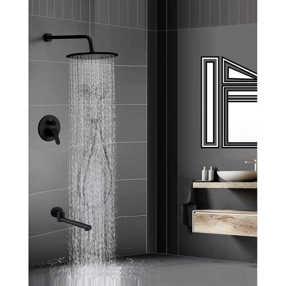 Душевая система ALMAes Ruver TVZ-8830 Черная матовая Душевая система ALMAes Ruver TVZ-8830 Черная матовая