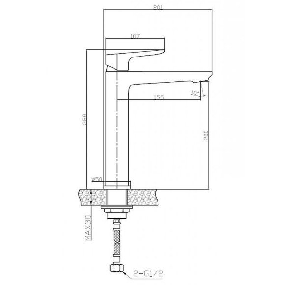 Смеситель для раковины BelBagno Ancona ANCONA-LMC-CRM Хром Смеситель для раковины BelBagno Ancona ANCONA-LMC-CRM Хром