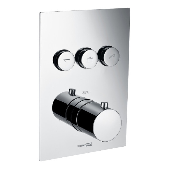 Душевая система WasserKRAFT Neime A171919 с термостатом Хром Душевая система WasserKRAFT Neime A171919 с термостатом Хром