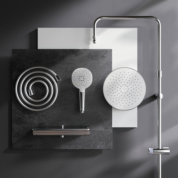 Душевая система AM.PM Spirit V2.0 F0770A400 с термостатом Хром Душевая система AM.PM Spirit V2.0 F0770A400 с термостатом Хром