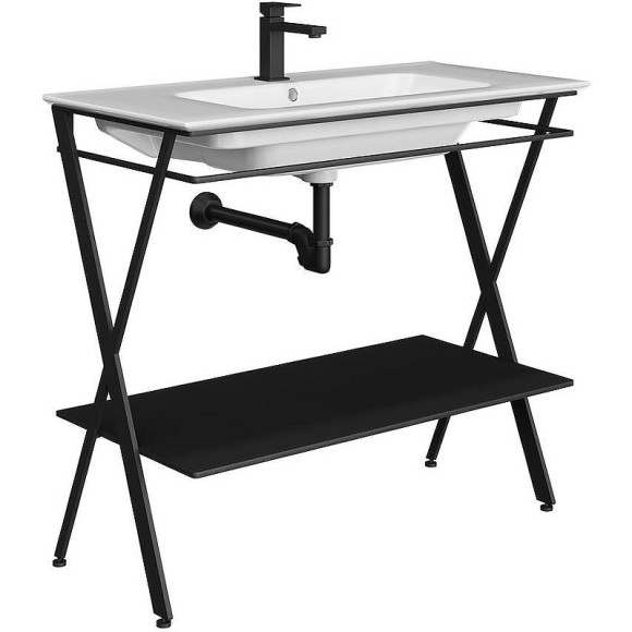 Консоль под раковину Kerama Marazzi Piano Next 95 PIA.N.95\BLK Черная матовая Консоль под раковину Kerama Marazzi Piano Next 95 PIA.N.95\BLK Черная матовая