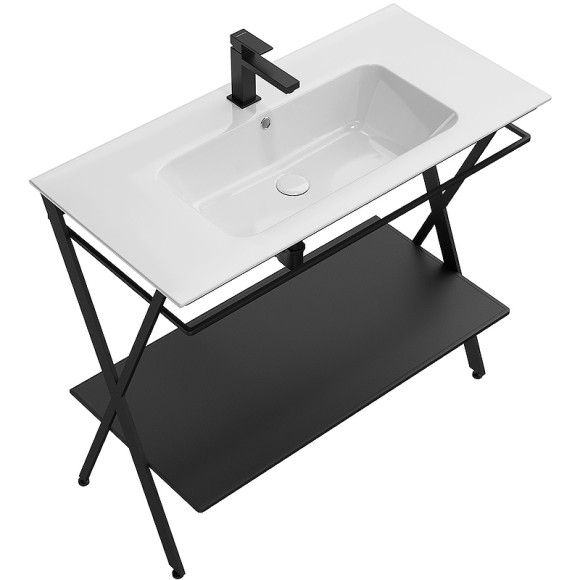 Консоль под раковину Kerama Marazzi Piano Next 95 PIA.N.95\BLK Черная матовая Консоль под раковину Kerama Marazzi Piano Next 95 PIA.N.95\BLK Черная матовая