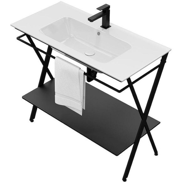 Консоль под раковину Kerama Marazzi Piano Next 95 PIA.N.95\BLK Черная матовая Консоль под раковину Kerama Marazzi Piano Next 95 PIA.N.95\BLK Черная матовая