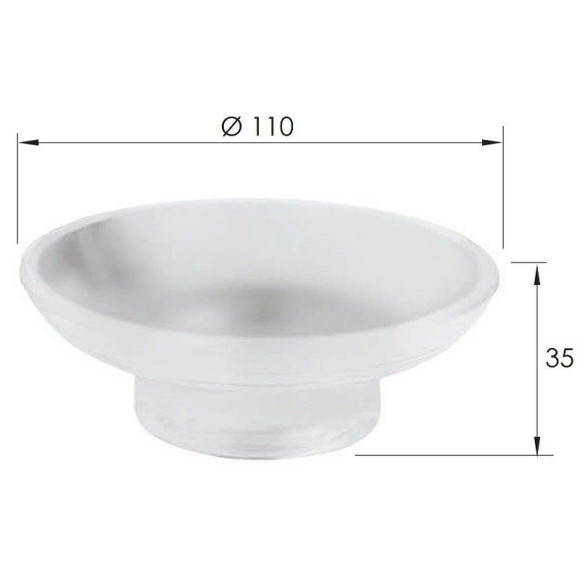 Мыльница Remer SQ ACGL10SU Белая Мыльница Remer SQ ACGL10SU Белая