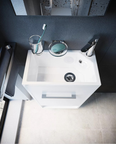 Тумба с раковиной 1MarKa Lira 40Н R У85920 Белый глянец