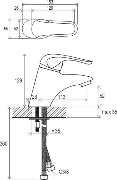 Смеситель для раковины Ravak Rosa RS 012.00 X070022 Хром Смеситель для раковины Ravak Rosa RS 012.00 X070022 Хром