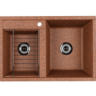 Кухонная мойка Aquaton Делия 78 DBL 1A723132DE270 Терракотовая