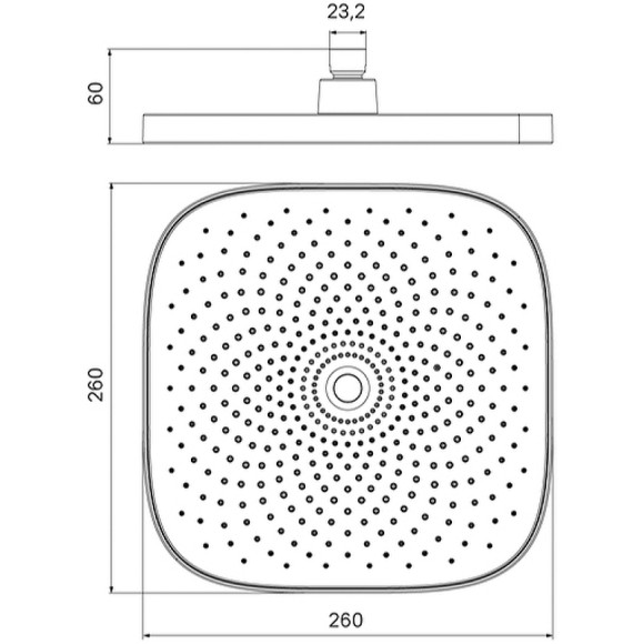 Верхний душ Iddis SpaHome SPA26CSi64 Хром