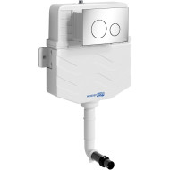 Смывной бачок WasserKRAFT Aller 10TLT.031.ME.CH02 для унитаза с клавишей смыва Хром