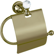 Держатель туалетной бумаги Cezares Olimp-TRH-02-Sw с крышкой Бронза