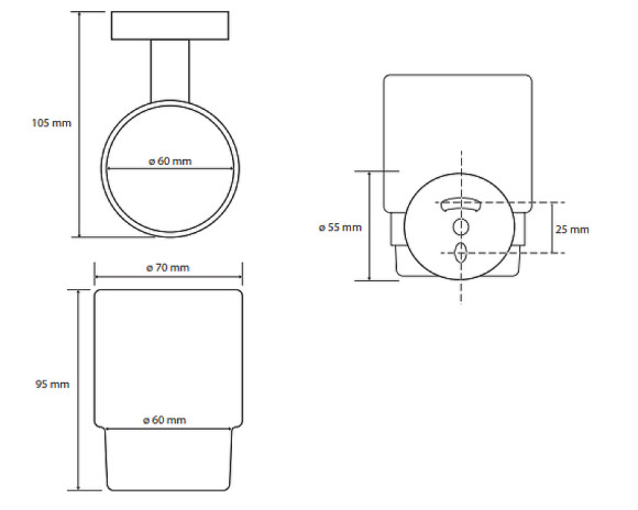 Стакан для зубных щеток Bemeta Omega 104110012 Хром Стакан для зубных щеток Bemeta Omega 104110012 Хром