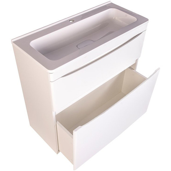 Тумба под раковину Style Line Бергамо мини 90 Люкс Plus СС-00002361 Белая антискрейч Тумба под раковину Style Line Бергамо мини 90 Люкс Plus СС-00002361 Белая антискрейч