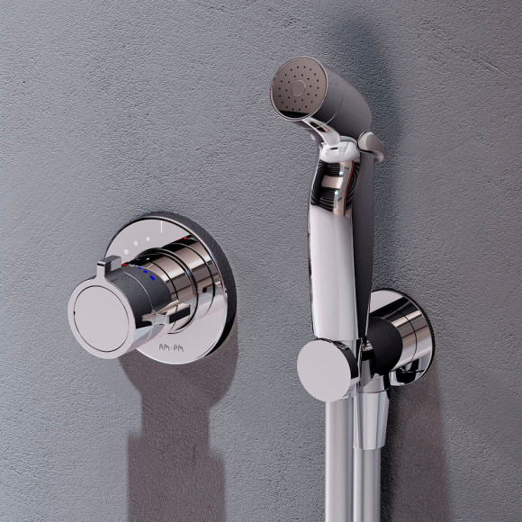 Гигиенический душ со смесителем AM.PM X-Joy F0H85A400 с термостатом Хром Гигиенический душ со смесителем AM.PM X-Joy F0H85A400 с термостатом Хром
