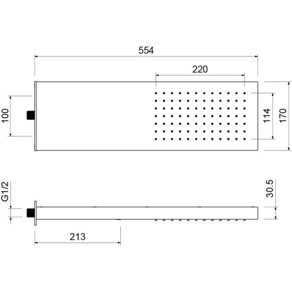 Верхний душ Aquatek AQ2084MB Черный матовый Верхний душ Aquatek AQ2084MB Черный матовый