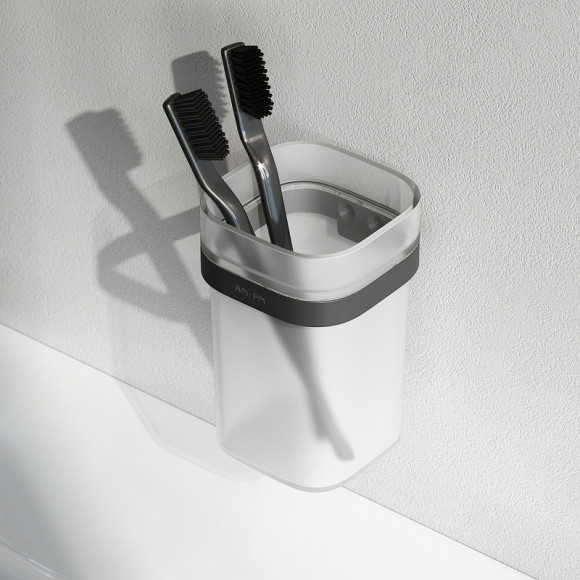 Стакан для зубных щеток AM.PM Func A8F34322 Черный матовый Стакан для зубных щеток AM.PM Func A8F34322 Черный матовый