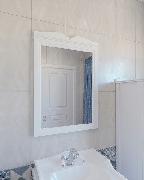 Зеркало Caprigo Borgo 60 33430-B231 Белое матовое