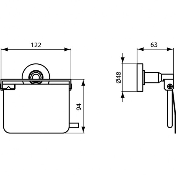 Держатель туалетной бумаги Ideal Standard IOM A9127AA с крышкой Хром