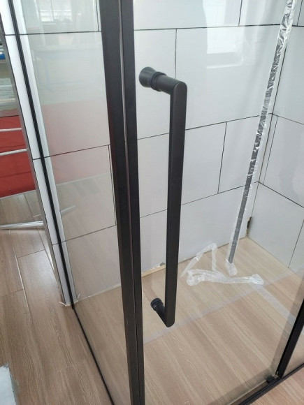 Душевой уголок Esbano Surf 120x80 ESOGS128PSB профиль Черный стекло прозрачное