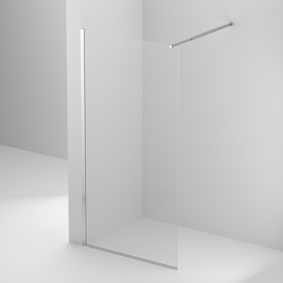 Душевая перегородка BelBagno Kraft 90 KRAFT-L-1-90-C-Cr профиль Хром стекло прозрачное