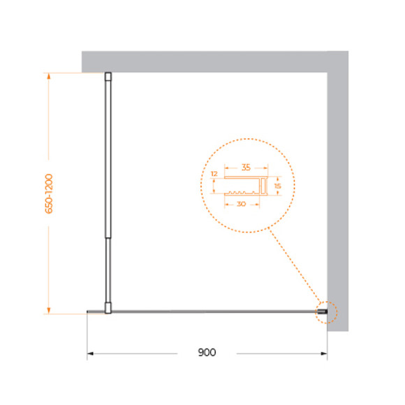 Душевая перегородка BelBagno Kraft 90 KRAFT-L-1-90-C-Cr профиль Хром стекло прозрачное Душевая перегородка BelBagno Kraft 90 KRAFT-L-1-90-C-Cr профиль Хром стекло прозрачное