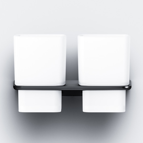 Стакан для зубных щеток AM.PM Inspire V2.0 A50A343422 двойной Черный матовый Стакан для зубных щеток AM.PM Inspire V2.0 A50A343422 двойной Черный матовый