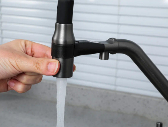 Смеситель для кухни Gappo G4398-89 Оружейная сталь Черный