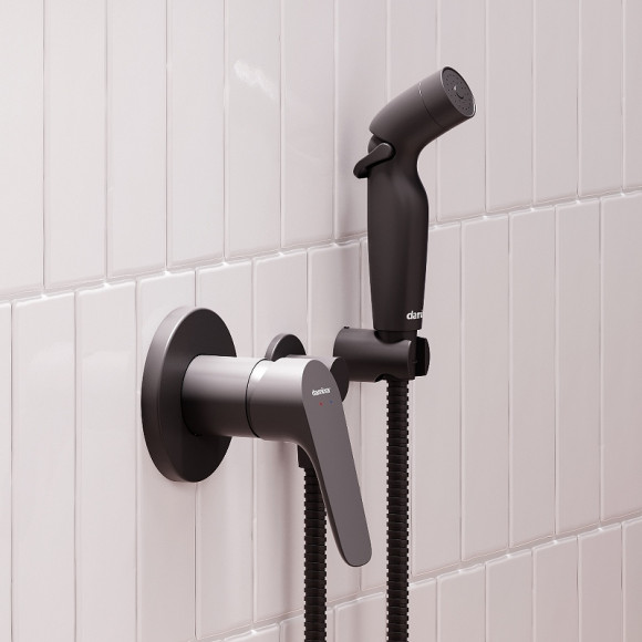 Гигиенический душ со смесителем Damixa Jupiter 777510300 Черный матовый