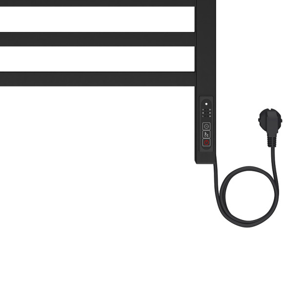 Электрический полотенцесушитель Aquatek Альфа П7 500x700 AQ EL RRP0770BL с полкой Черный муар Электрический полотенцесушитель Aquatek Альфа П7 500x700 AQ EL RRP0770BL с полкой Черный муар