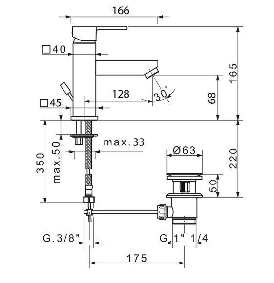 Смеситель для раковины Migliore Kvant 18779 Хром